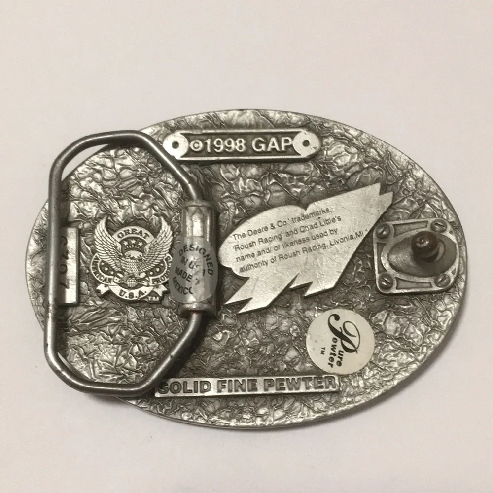 1998 The Great American Buckle Co. Pewter Chad Little NASCAR 97 Buckle